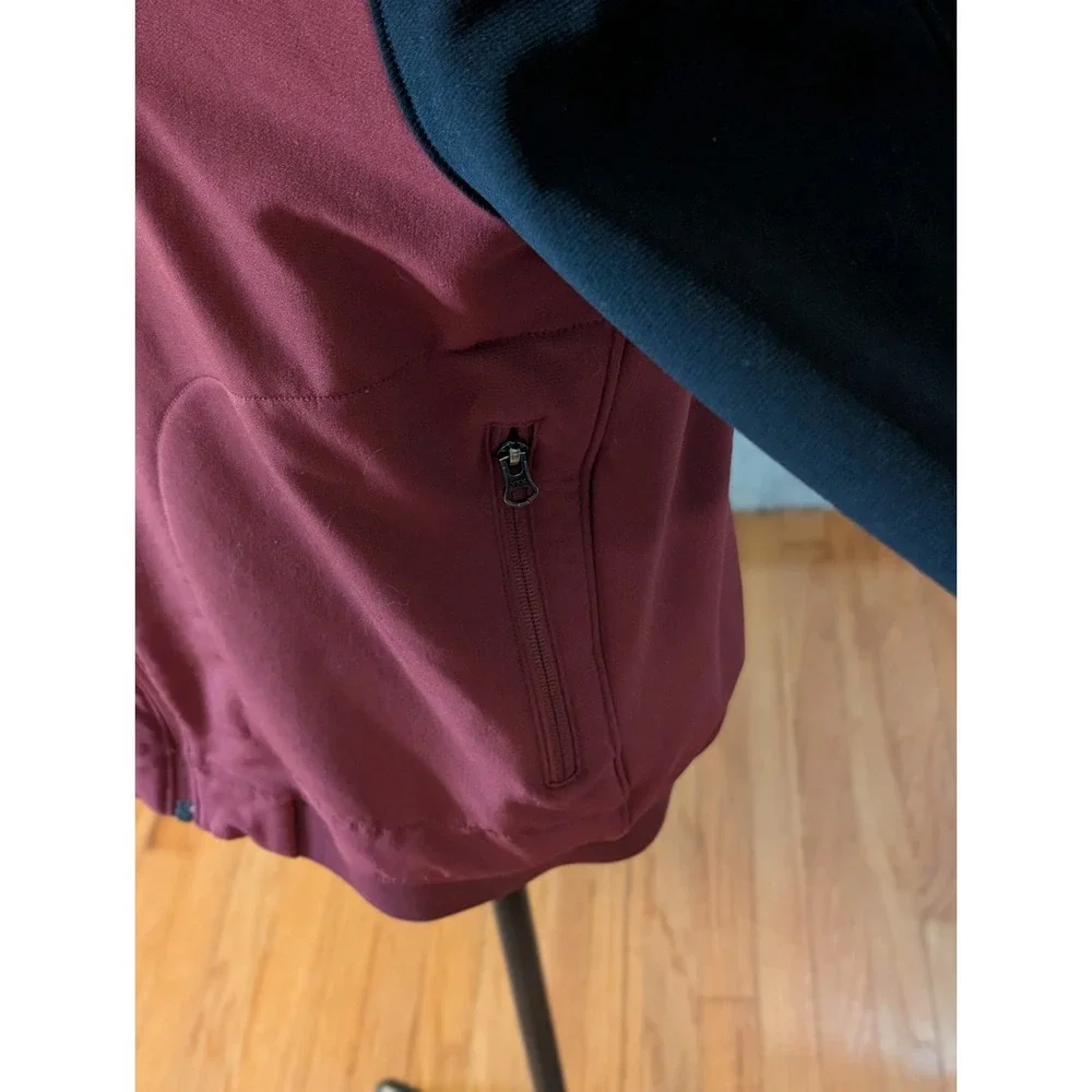 The North Face Tekware Hybrid Full Zip Hoodie Jacket Men's Size Medium Burgundy